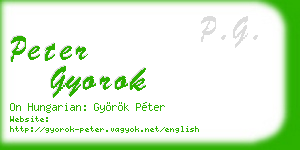 peter gyorok business card